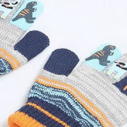 max Boys Knit Dino Print Gloves image 4