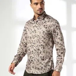 john players Men Slim Fit Printed Shirt image 4
