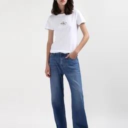 calvin klein jeans Men Brand Print Slim Fit Round-Neck T-Shirt image 4