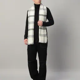 handicraft-palace Men Checked Scarf with Fringe Hem image 4