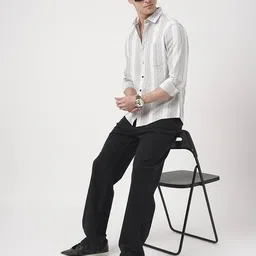 vastrado Men Stripes Slim Fit Shirt image 4