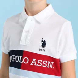 u.s. polo assn. Boys Graphic Print Regular Fit Polo T-Shirt image 4