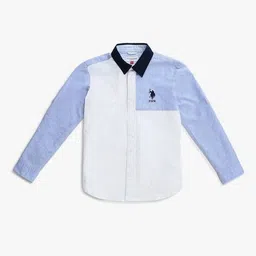 u.s. polo assn. Boys Colourblock Regular Fit Shirt image 4