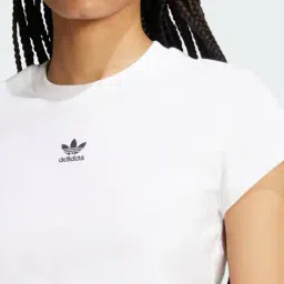 adidas originals Women Slim Fit Crew-Neck Cotton T-Shirt image 4