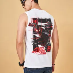 sf jeans by pantaloons Cotton Graphic Print Vest image 4