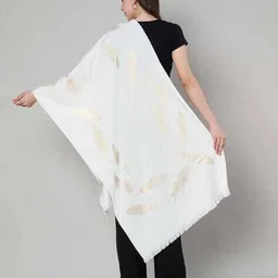 muffly Women Leaf Pattern Woven Stole  image 4