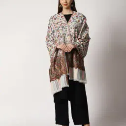 swi stylish Woven Shawl with Fringes image 4