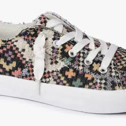 hi-attitude Printed Lace-Up Shoes with Stitch Detailing image 4