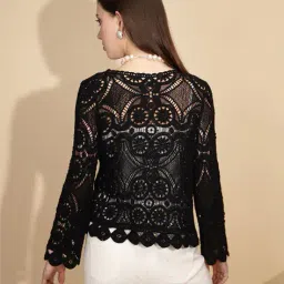 global republic Women Lace Front-Open Shrug image 4
