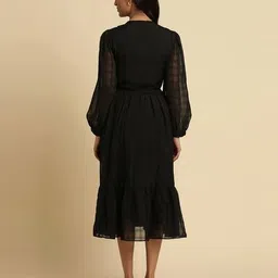 Embroidered Midi Tiered Dress image 4