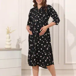 easy mom Women Floral Print Fit & Flare Dress image 4