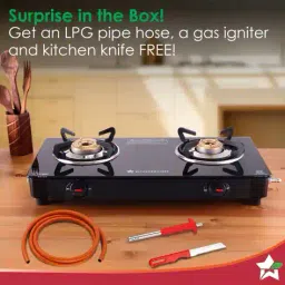 wonderchef Two Burner Glass Cooktop Gas Stove image 4