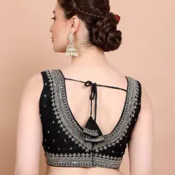 salwar studio Women Embroidery Back Open Blouse image 4
