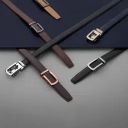 halden Men Slim Belt with Metal Buckle image 4