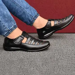 restroad Men Slip-On Sandals with with Velcro-Fastening image 4