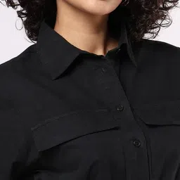 fyre rose Women Pleated Shirt Dress with Drop Waist image 4