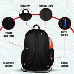 whackk Men Typographic Print Water-Resistant Backpack Sports Bag image 4