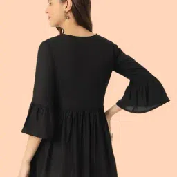 nyrika Women Regular Fit V-Neck Embroidered Top image 4