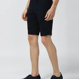 peter england Men Mid-Rise Regular Fit Shorts with Insert Pockets image 4