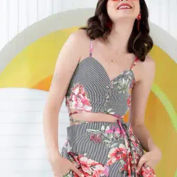 kassually Women Floral Print 2-Piece Co-Ord Set image 4