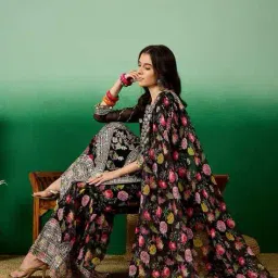 nyrika Women Embroidered Straight Kurta Suit Set image 4