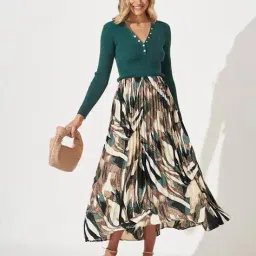 otabu Women Abstract A-line Skirt image 4