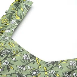 molcha by babita singh Women Cotton Floral Back Open Blouse image 4