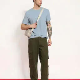 urbano fashion  Mid Rise Loose Cargo Pants image 4