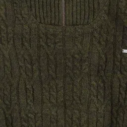 yellow apple Boys Woolen Sweater with Zip Closure image 4