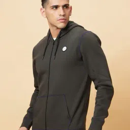 being human Men Logo Embroidered Regular Fit Hoodie image 4