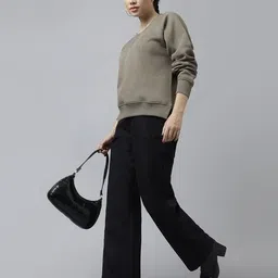 xpose Women Brand Embroidered Regular Fit Sweatshirt image 4