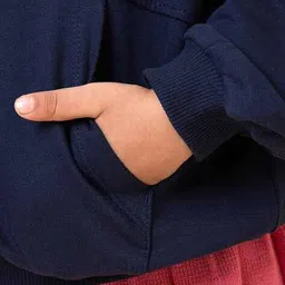 hopscotch Girls Typographic Print Oversized Fit Cotton Hoodie image 4