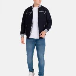 buda jeans co Men Typographic Print Bomber Jacket image 4