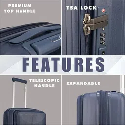 f-gear Men Striped Trolley Bag with TSA Lock image 4