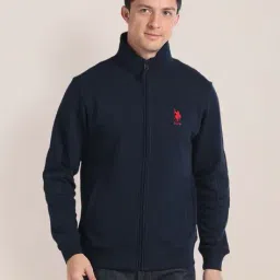 u.s. polo assn. Men Regular Fit Zip-Front Sweatshirt image 4
