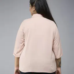 style quotient Women Regular Fit Curved Size Shirt image 4