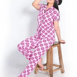jade & julie Women Block Printed Nightwear Set            image 4
