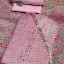 biba Women Floral Print 3-Piece Unstitched Dress Material image 4