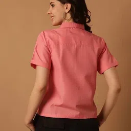 leia Women Regular Fit Shirt with Short Sleeves image 4