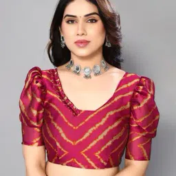 indie picks Blocked Printed Daily Wear Chiffon Georgette Saree image 4