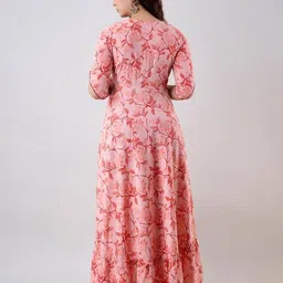 jaipurite Women Floral Print Gown Dress image 4