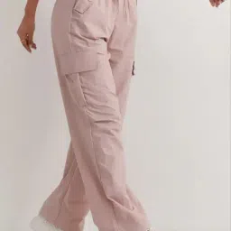buda jeans co Women Flat Front Relaxed Fit Cargo Pants image 4