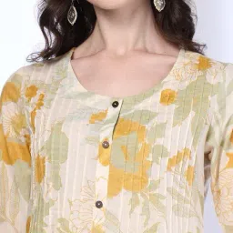 avaasa mix n' match Women Floral Print Straight Kurta image 4