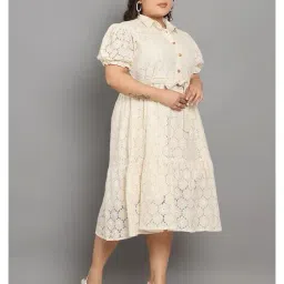 curves by tulsattva Women Embellished Tiered Dress image 4