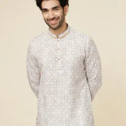 manyavar Men Geometric Print Reguler Fit Kurta image 4