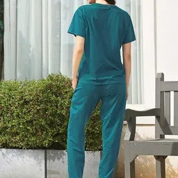 zeyo Women Typographic Print Top & Pyjamas Set image 4