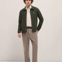 the bear house Men Ribbed Regular Fit Bomber Jacket image 4