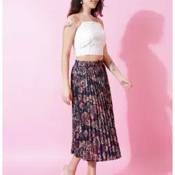 lookshine Women Printed A-Line Skirt with Elasticated Waistband image 4