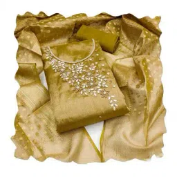 svaraa Women Embellished 3-Piece Unstitched Dress Material image 4