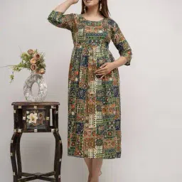 mialo fashion x ag Women Printed Round-Neck Anarkali Kurta image 4